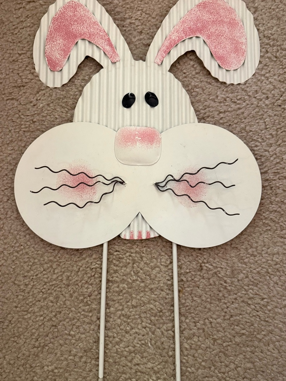 Easter Bunny Decorative stake for planter
